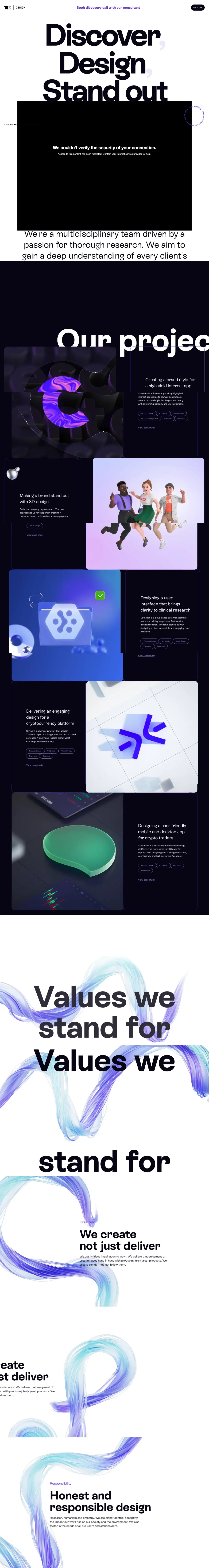 Full-page screenshot of the 10Clouds website