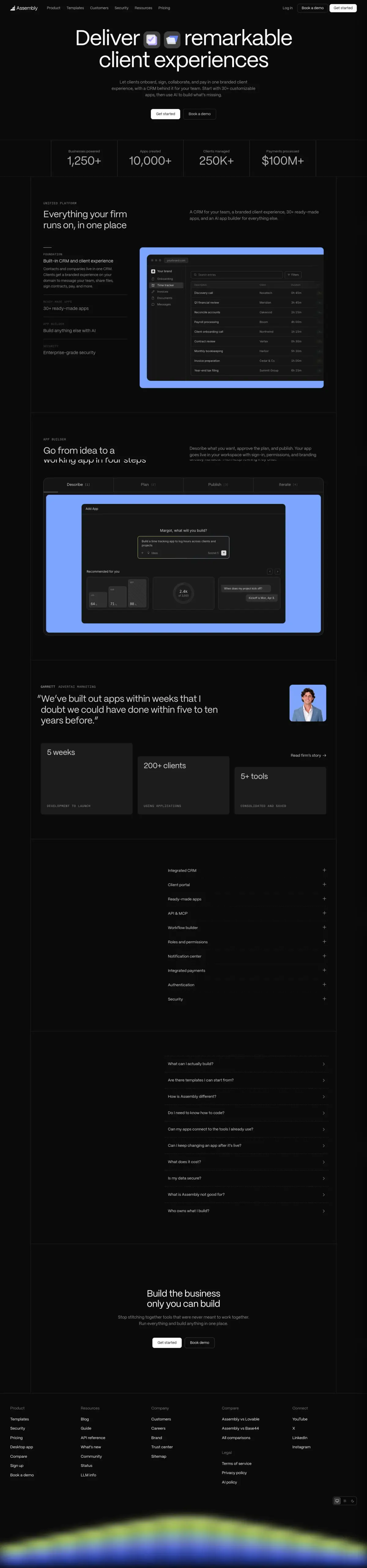 Full-page screenshot of the Copilot website