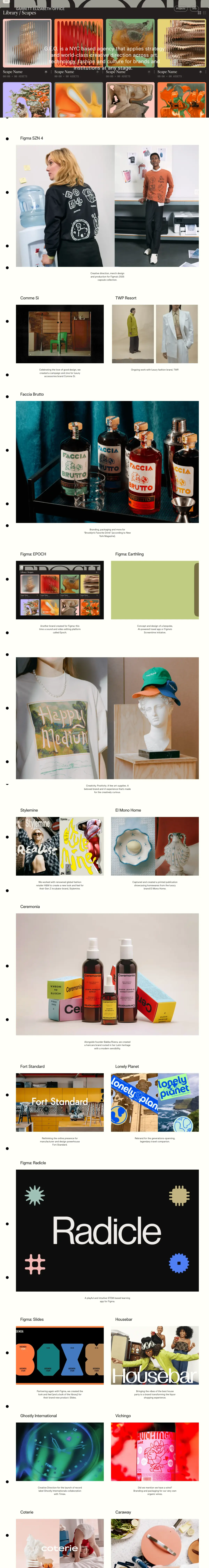 Full-page screenshot of the Garrett Leight website